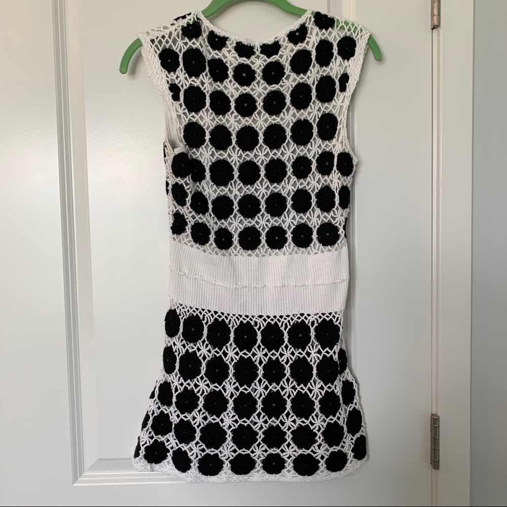 Knitted Tunic Dress Black and White - Picture 4 of 6
